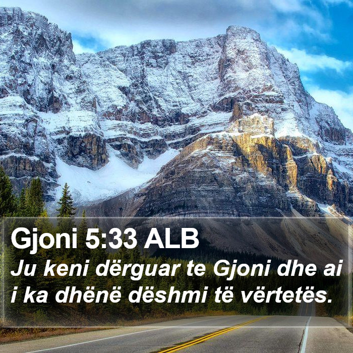 Gjoni 5:33 ALB Bible Study