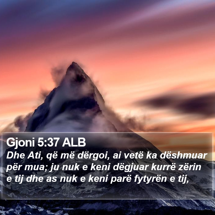 Gjoni 5:37 ALB Bible Study