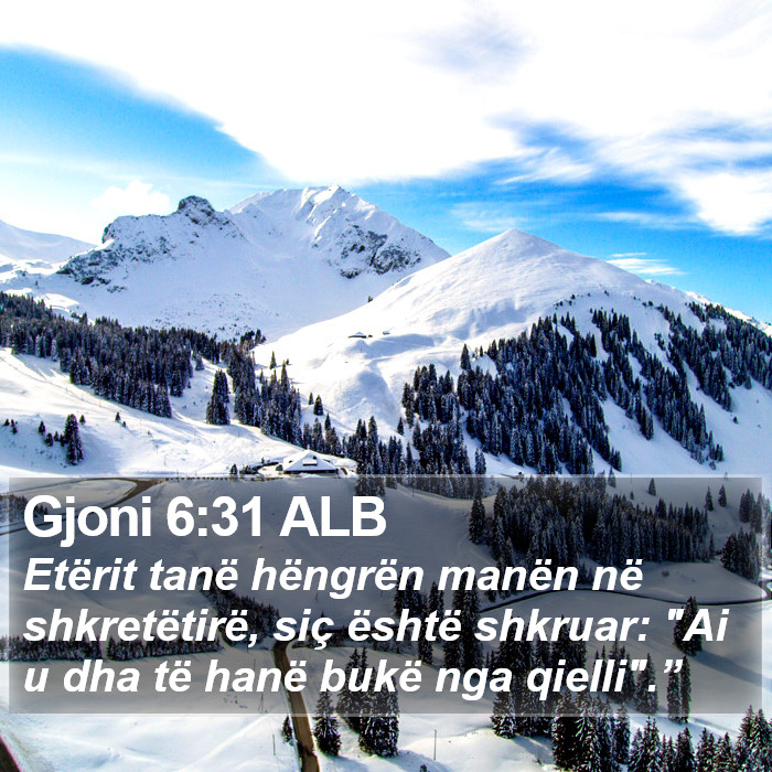 Gjoni 6:31 ALB Bible Study