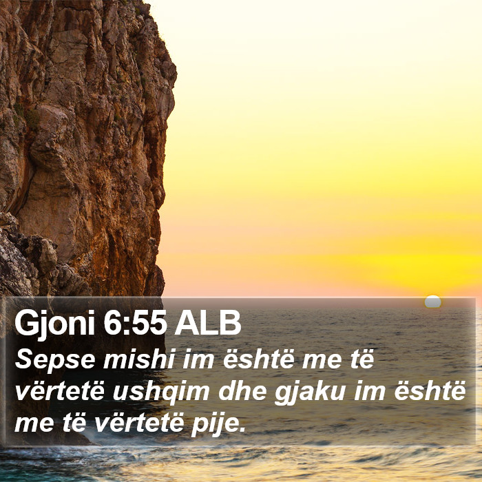 Gjoni 6:55 ALB Bible Study