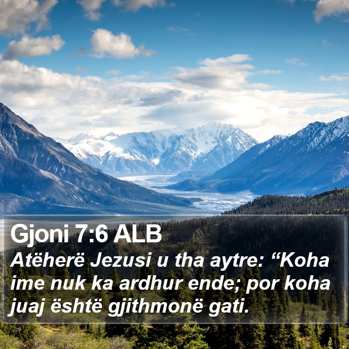 Gjoni 7:6 ALB Bible Study