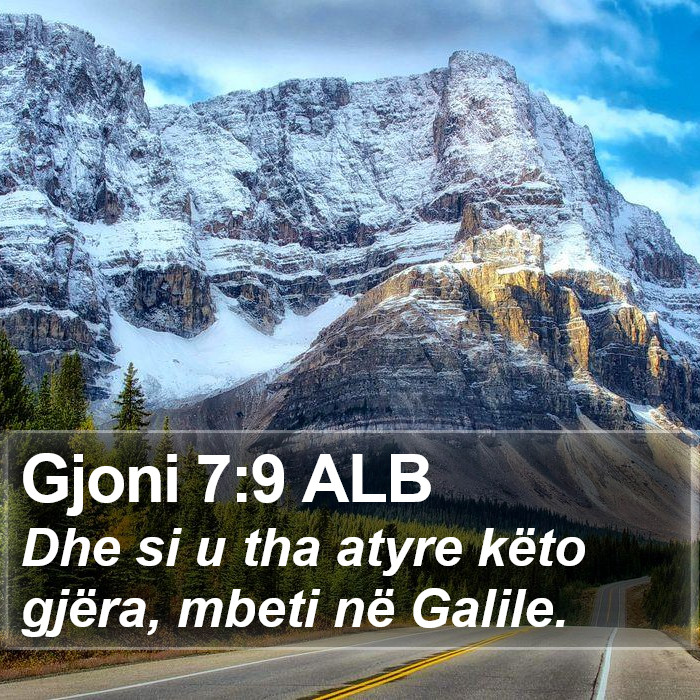 Gjoni 7:9 ALB Bible Study