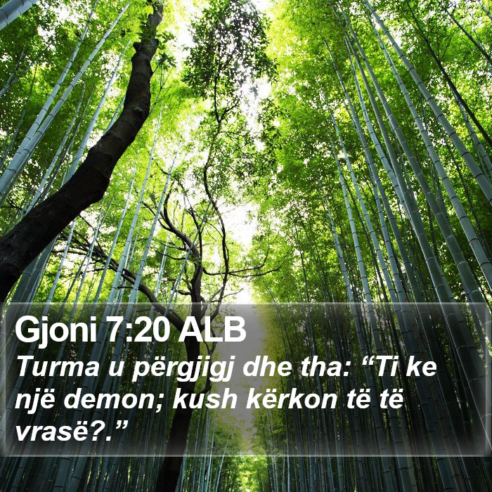 Gjoni 7:20 ALB Bible Study