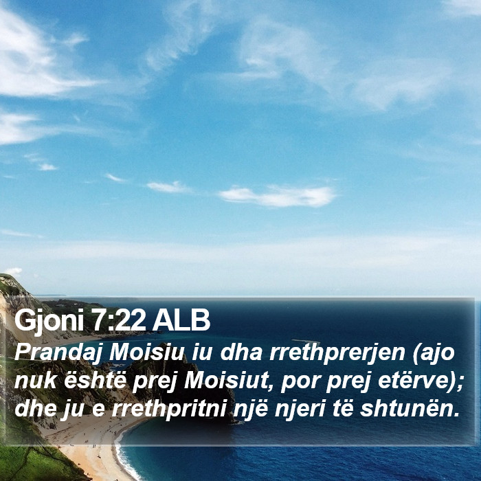 Gjoni 7:22 ALB Bible Study