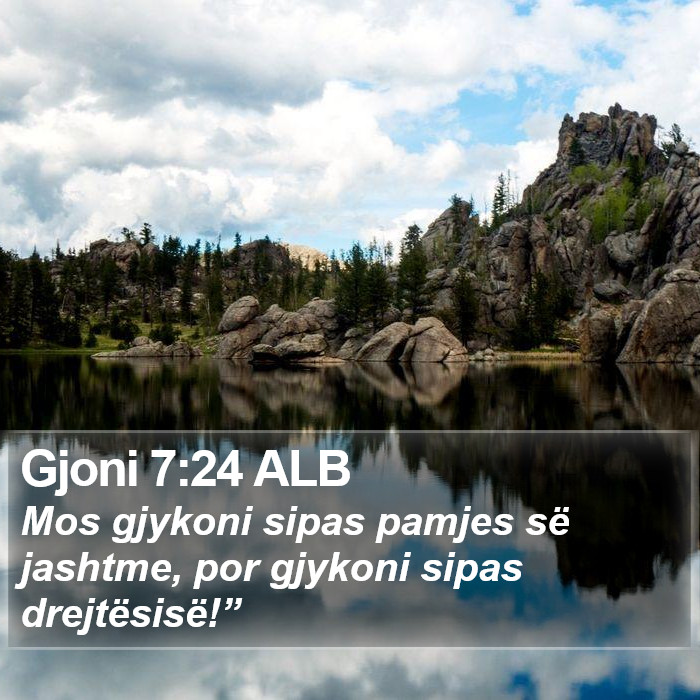 Gjoni 7:24 ALB Bible Study