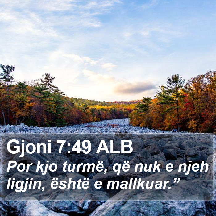 Gjoni 7:49 ALB Bible Study