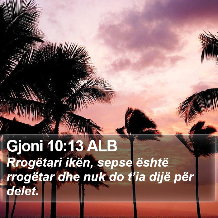 Gjoni 10:13 ALB Bible Study