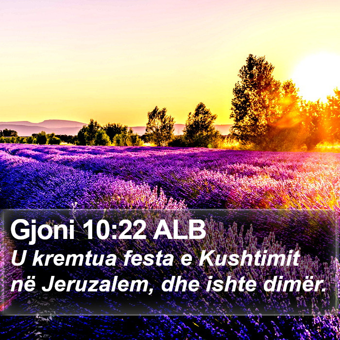 Gjoni 10:22 ALB Bible Study