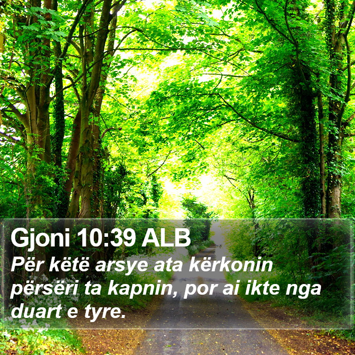 Gjoni 10:39 ALB Bible Study