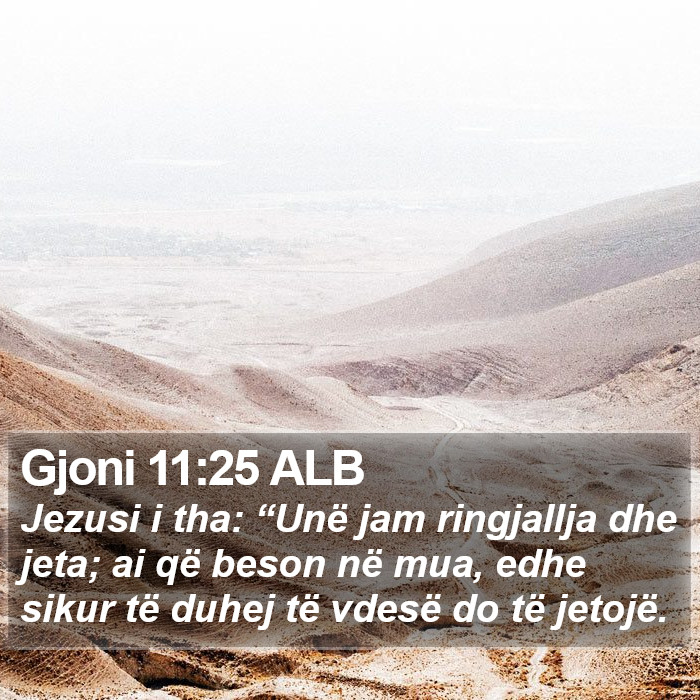 Gjoni 11:25 ALB Bible Study