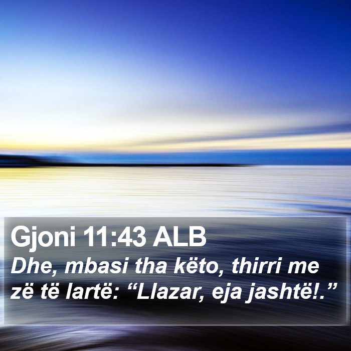 Gjoni 11:43 ALB Bible Study