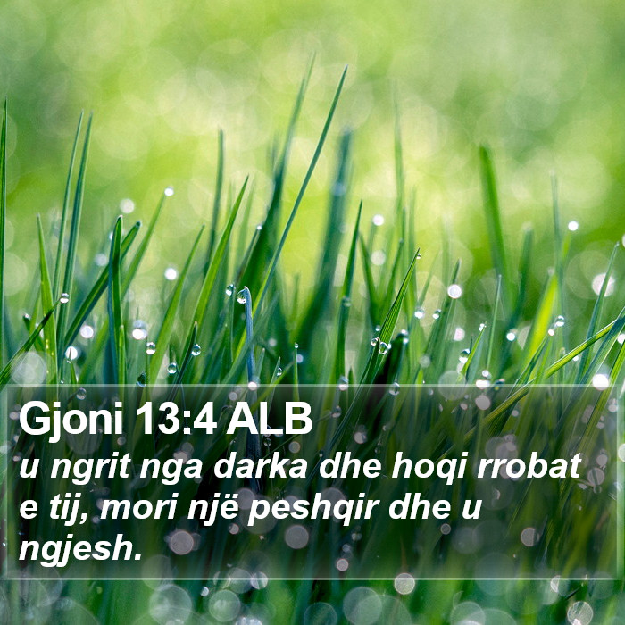 Gjoni 13:4 ALB Bible Study