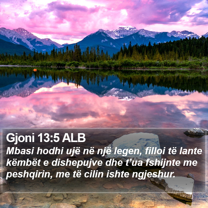 Gjoni 13:5 ALB Bible Study