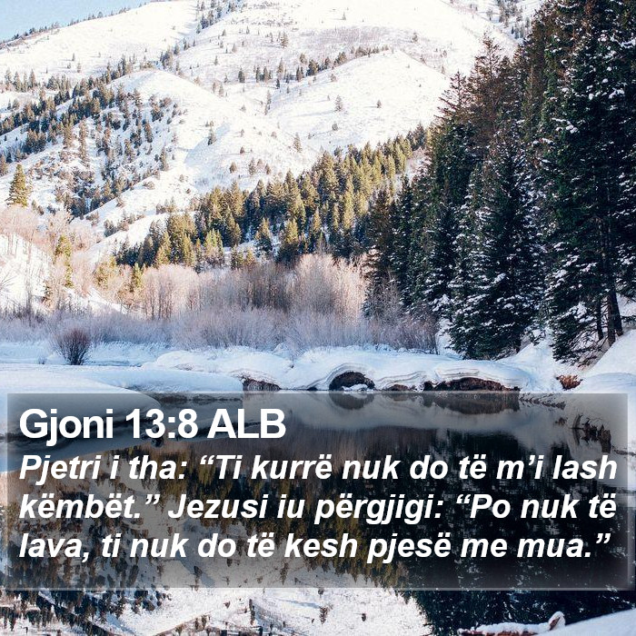 Gjoni 13:8 ALB Bible Study