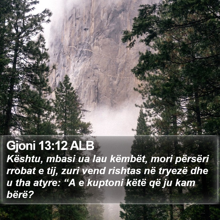 Gjoni 13:12 ALB Bible Study