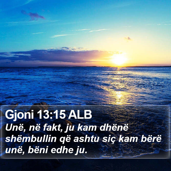 Gjoni 13:15 ALB Bible Study