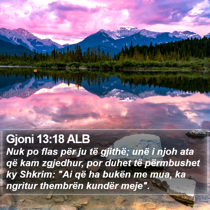 Gjoni 13:18 ALB Bible Study