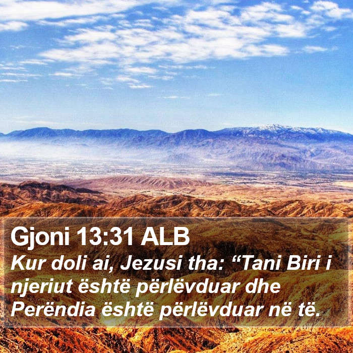 Gjoni 13:31 ALB Bible Study