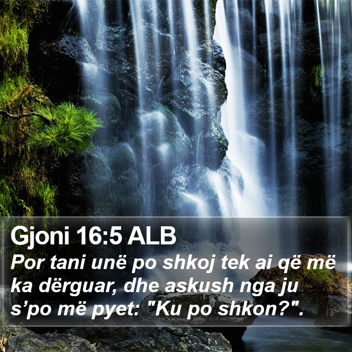 Gjoni 16:5 ALB Bible Study