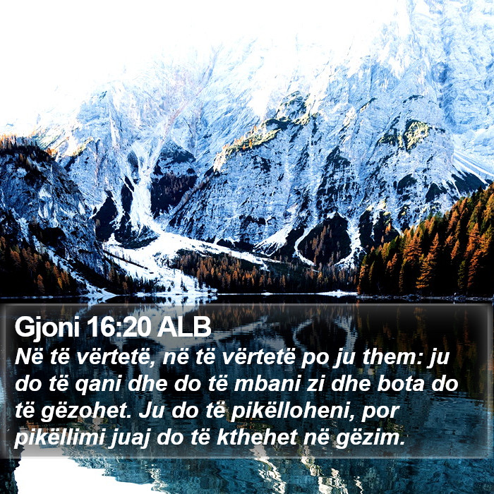 Gjoni 16:20 ALB Bible Study