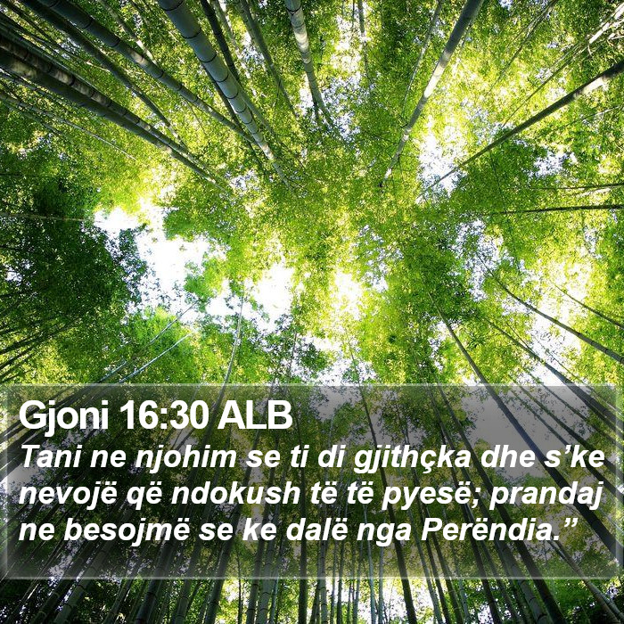Gjoni 16:30 ALB Bible Study