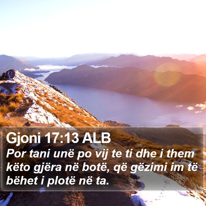 Gjoni 17:13 ALB Bible Study