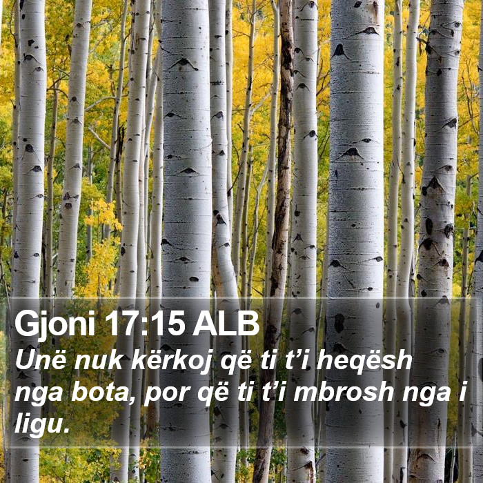 Gjoni 17:15 ALB Bible Study