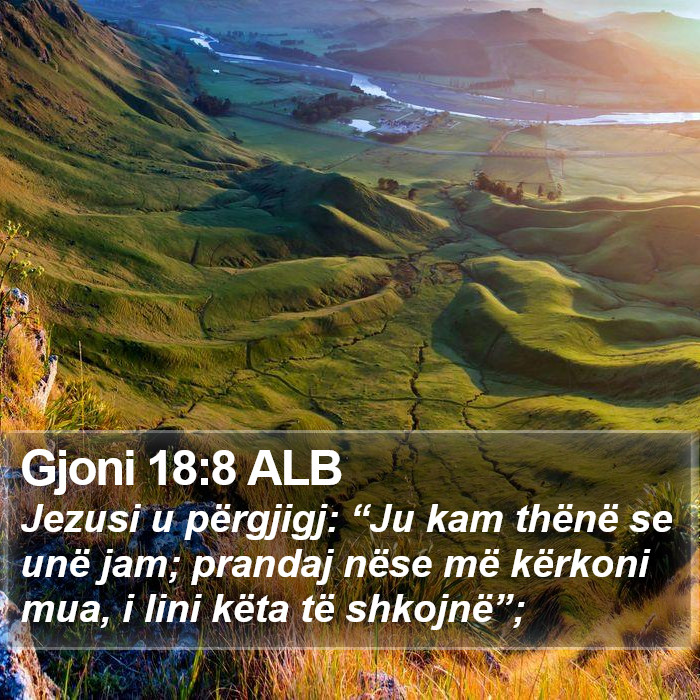 Gjoni 18:8 ALB Bible Study