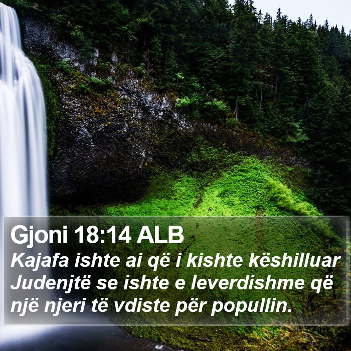 Gjoni 18:14 ALB Bible Study