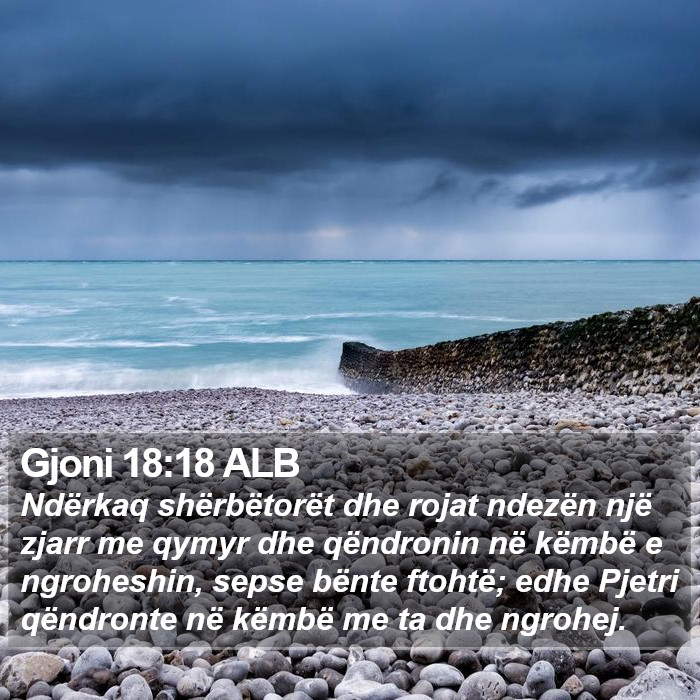 Gjoni 18:18 ALB Bible Study
