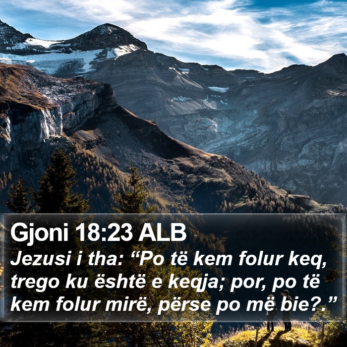 Gjoni 18:23 ALB Bible Study