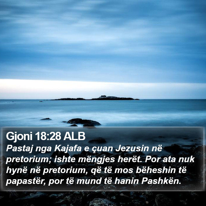 Gjoni 18:28 ALB Bible Study