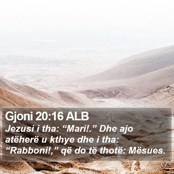 Gjoni 20:16 ALB Bible Study