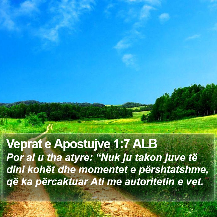 Veprat e Apostujve 1:7 ALB Bible Study