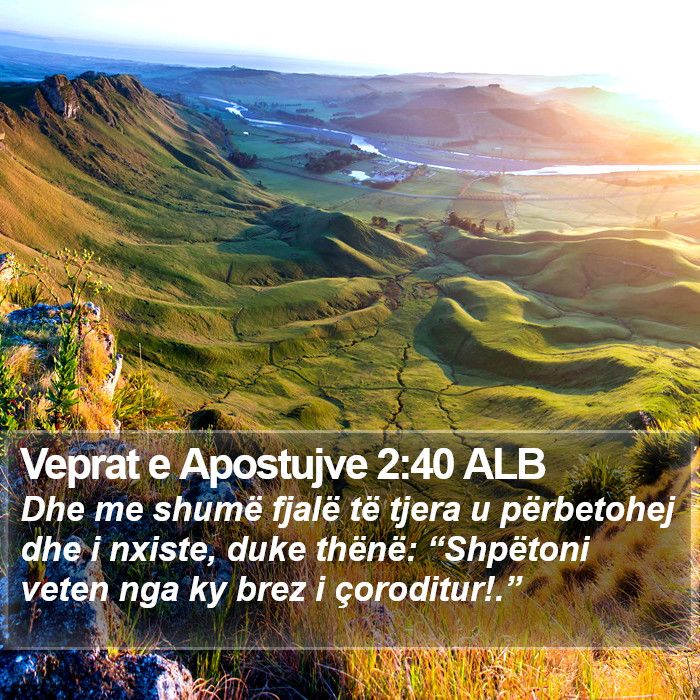 Veprat e Apostujve 2:40 ALB Bible Study