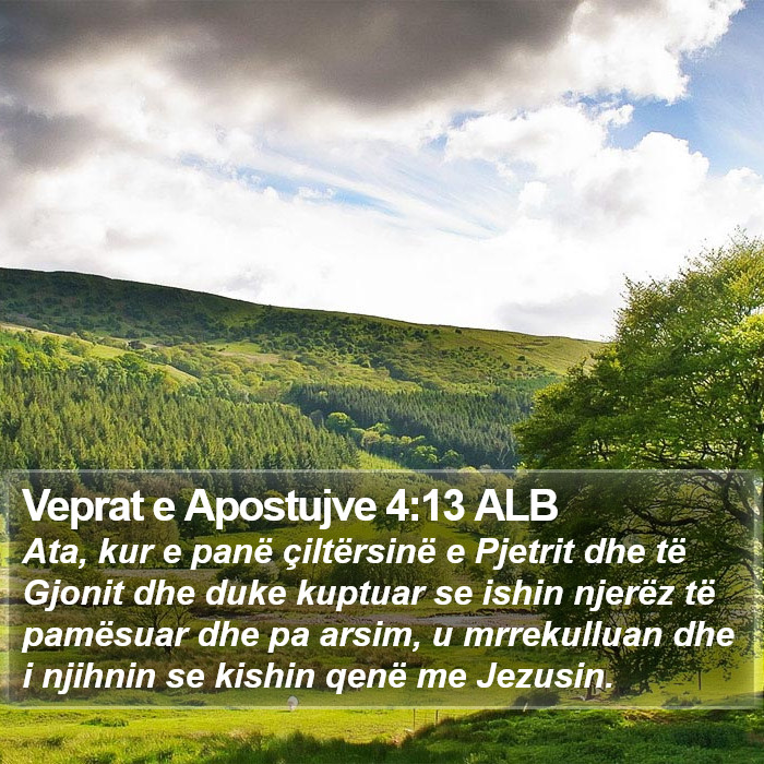 Veprat e Apostujve 4:13 ALB Bible Study
