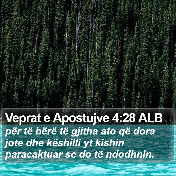 Veprat e Apostujve 4:28 ALB Bible Study