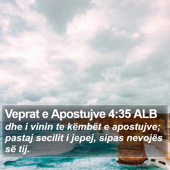 Veprat e Apostujve 4:35 ALB Bible Study