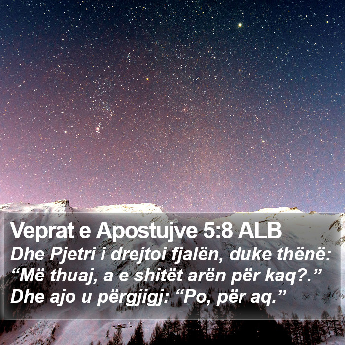 Veprat e Apostujve 5:8 ALB Bible Study