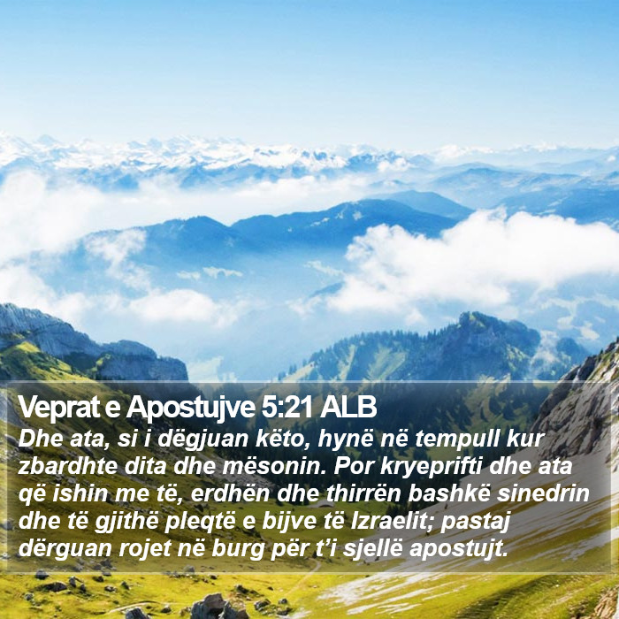 Veprat e Apostujve 5:21 ALB Bible Study