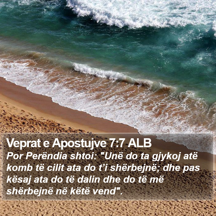 Veprat e Apostujve 7:7 ALB Bible Study
