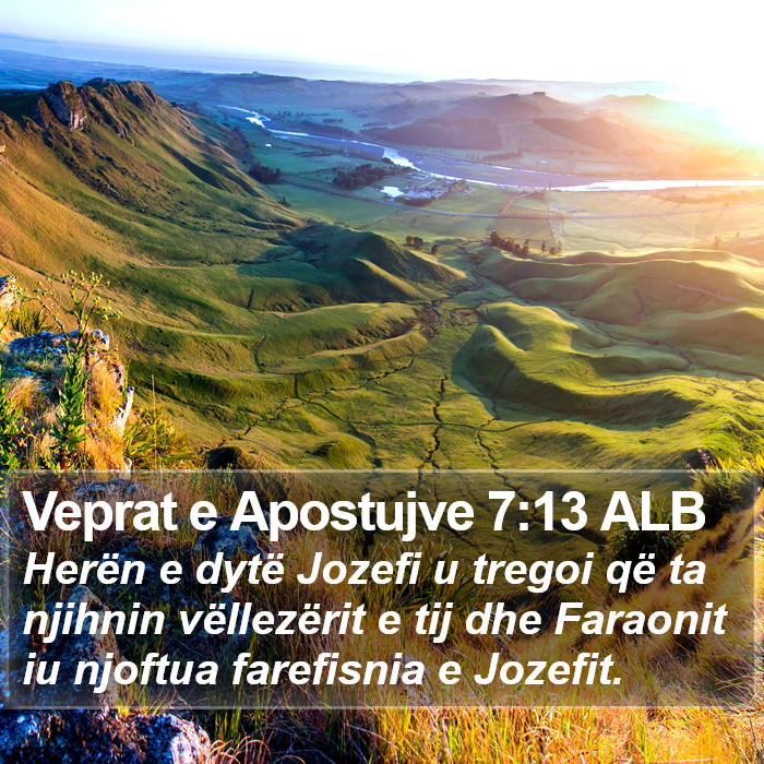 Veprat e Apostujve 7:13 ALB Bible Study
