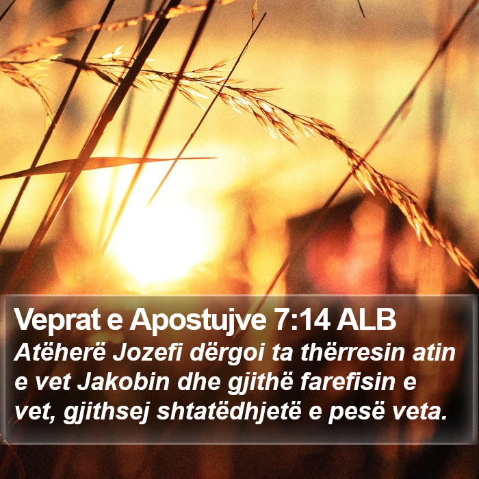 Veprat e Apostujve 7:14 ALB Bible Study