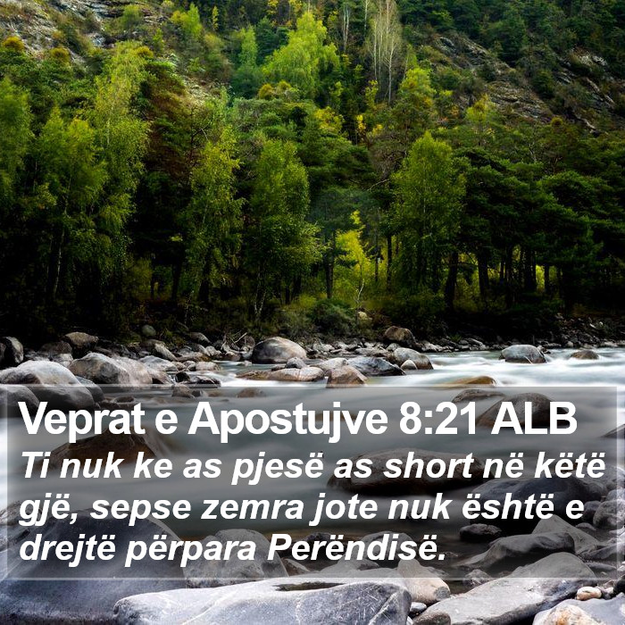 Veprat e Apostujve 8:21 ALB Bible Study