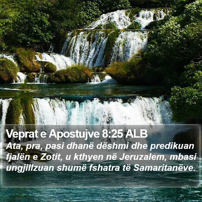 Veprat e Apostujve 8:25 ALB Bible Study