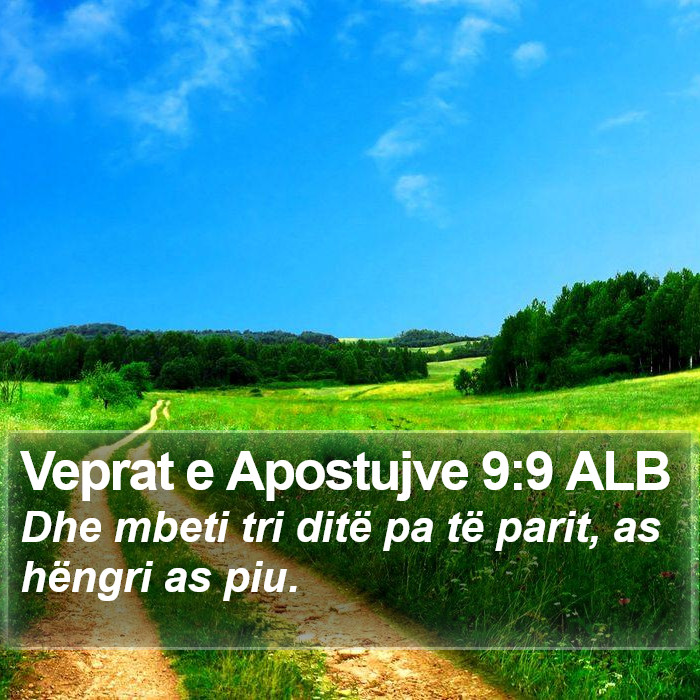 Veprat e Apostujve 9:9 ALB Bible Study