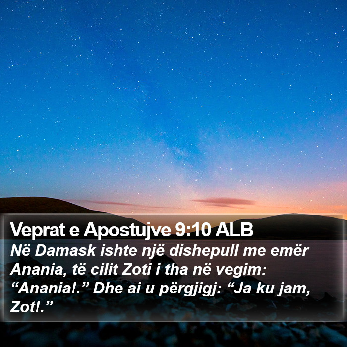 Veprat e Apostujve 9:10 ALB Bible Study