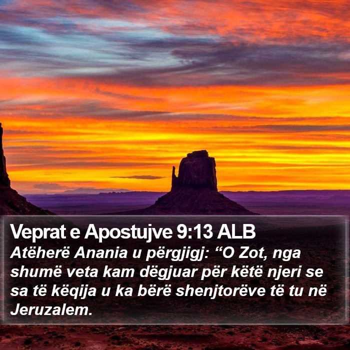 Veprat e Apostujve 9:13 ALB Bible Study