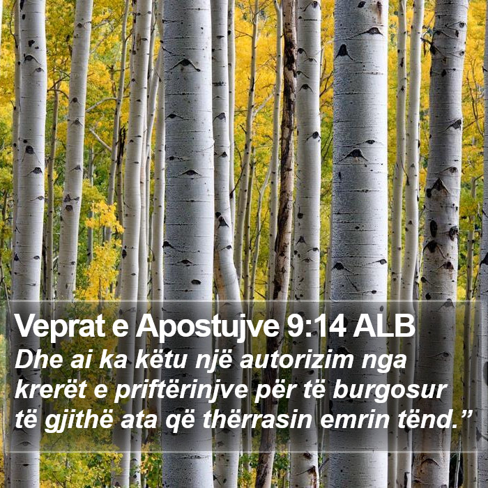 Veprat e Apostujve 9:14 ALB Bible Study