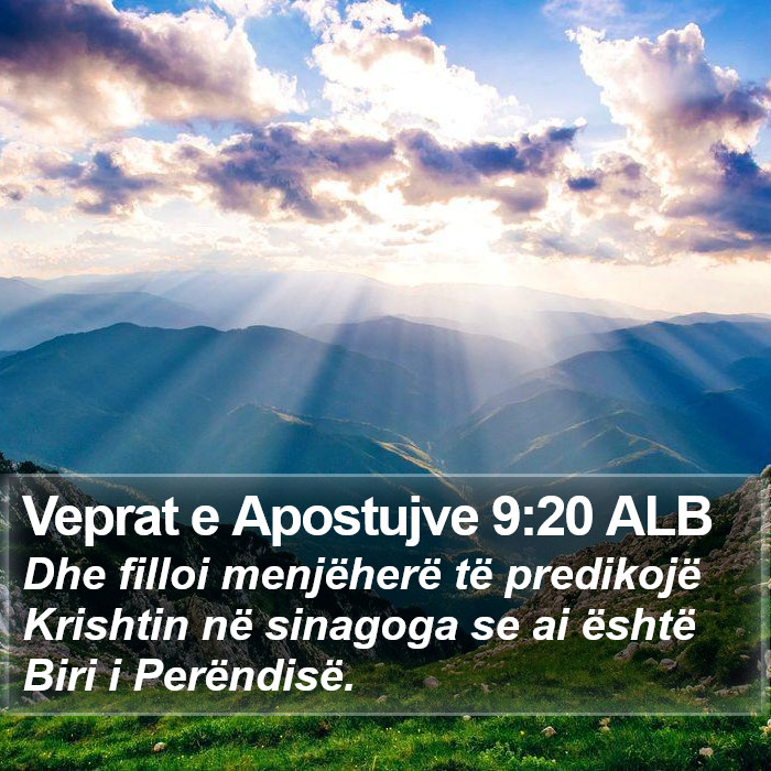 Veprat e Apostujve 9:20 ALB Bible Study